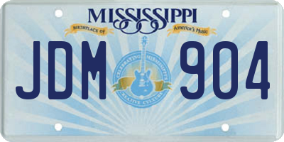 MS license plate JDM904