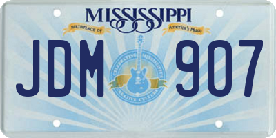 MS license plate JDM907