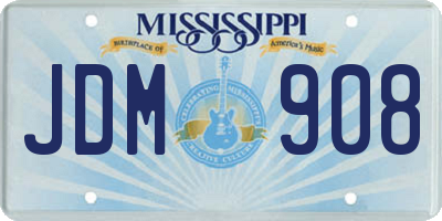 MS license plate JDM908