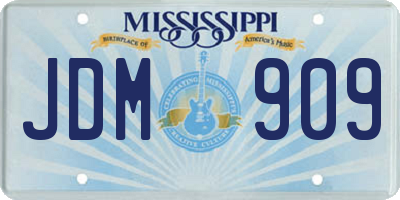 MS license plate JDM909