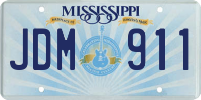 MS license plate JDM911