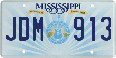 MS license plate JDM913