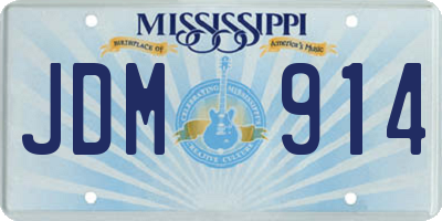 MS license plate JDM914