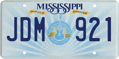 MS license plate JDM921