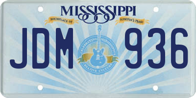 MS license plate JDM936