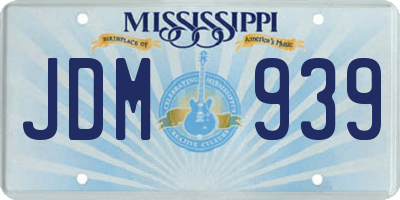 MS license plate JDM939