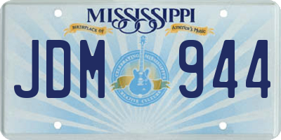 MS license plate JDM944