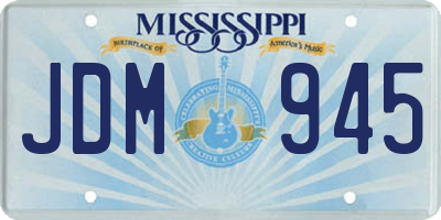 MS license plate JDM945