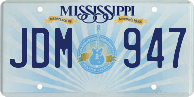 MS license plate JDM947