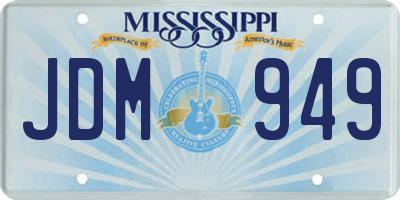 MS license plate JDM949