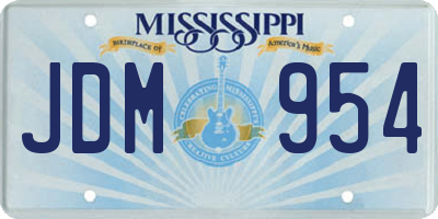 MS license plate JDM954