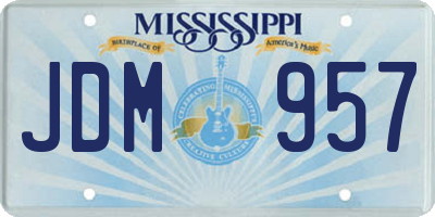 MS license plate JDM957