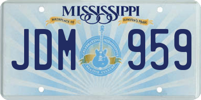 MS license plate JDM959