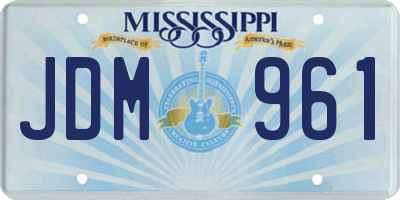 MS license plate JDM961
