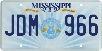 MS license plate JDM966