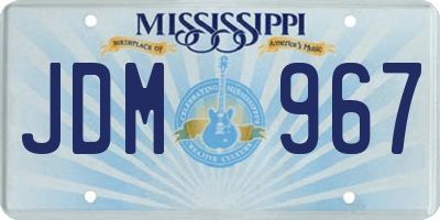 MS license plate JDM967