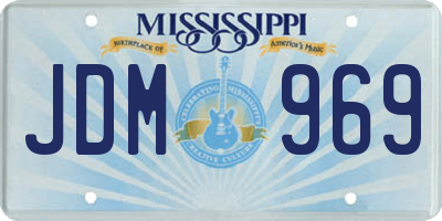 MS license plate JDM969