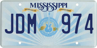 MS license plate JDM974