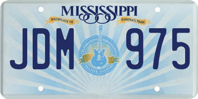 MS license plate JDM975