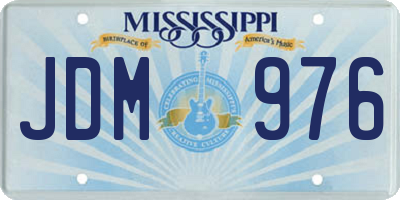 MS license plate JDM976
