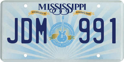 MS license plate JDM991