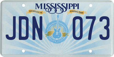 MS license plate JDN073