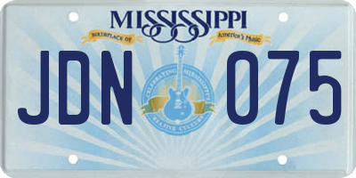 MS license plate JDN075