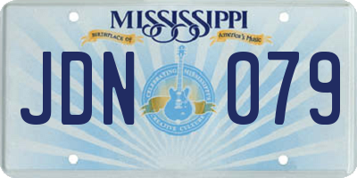 MS license plate JDN079