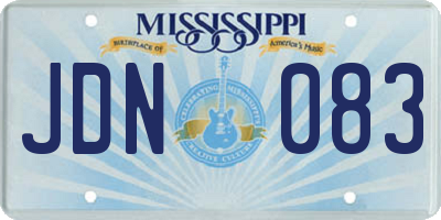 MS license plate JDN083