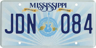 MS license plate JDN084