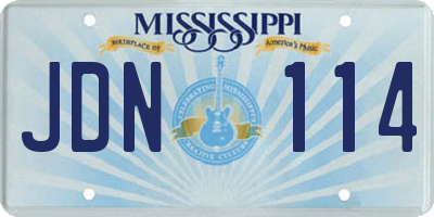 MS license plate JDN114