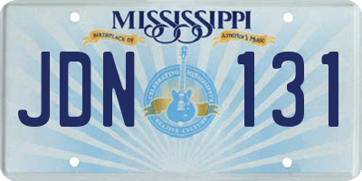 MS license plate JDN131
