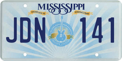MS license plate JDN141