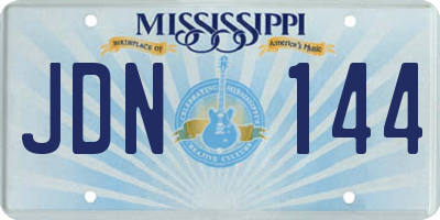 MS license plate JDN144