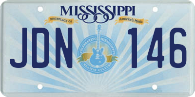 MS license plate JDN146