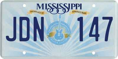 MS license plate JDN147
