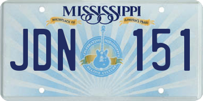 MS license plate JDN151