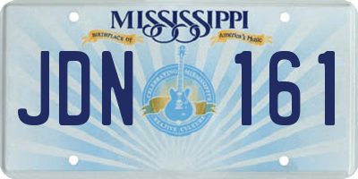 MS license plate JDN161