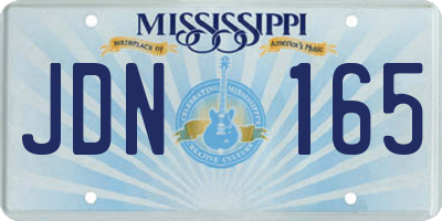 MS license plate JDN165