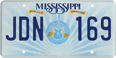 MS license plate JDN169