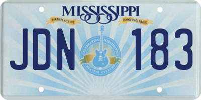 MS license plate JDN183