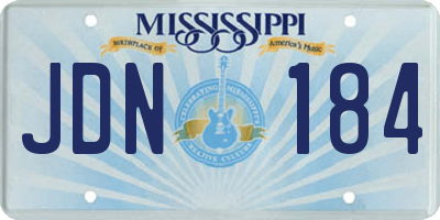MS license plate JDN184