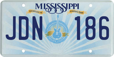 MS license plate JDN186