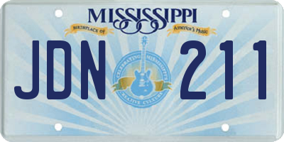 MS license plate JDN211
