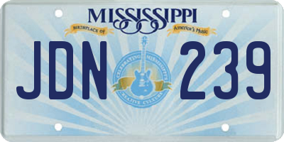 MS license plate JDN239