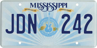 MS license plate JDN242
