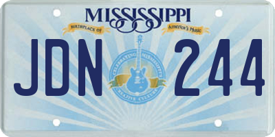 MS license plate JDN244