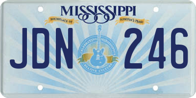 MS license plate JDN246