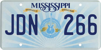 MS license plate JDN266