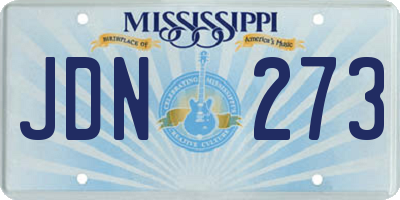 MS license plate JDN273